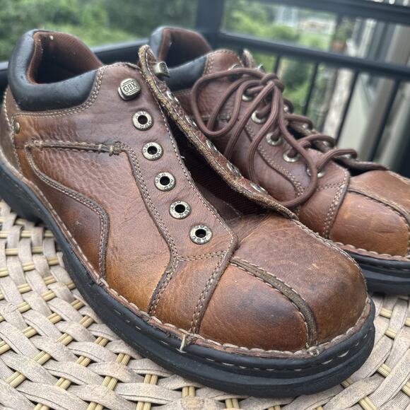 GBX Oxford Shoes Men's Brown Leather Cannon Vintage 90s Y2K Size 13 READ AS IS - Picture 1 of 14